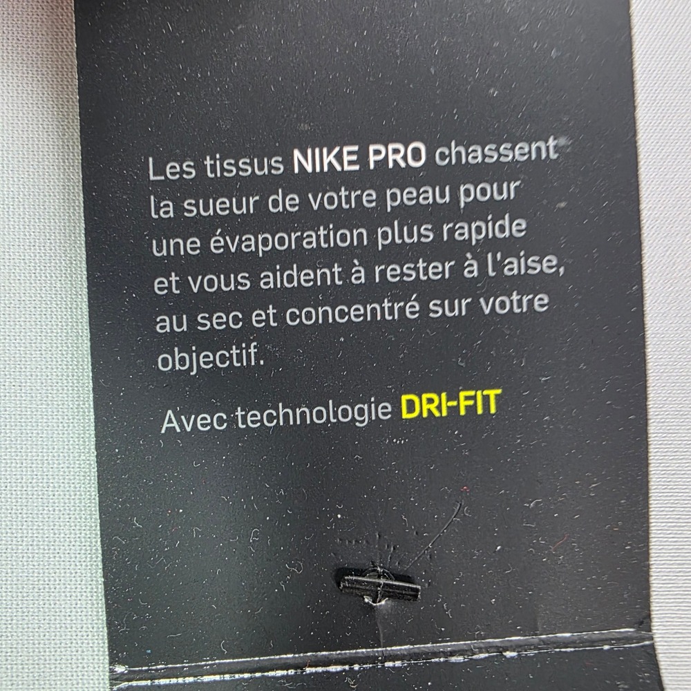NEW Nike Pro Dri-FIT Womens Training Crop Leggings Grey Black XS - Picture 9 of 11